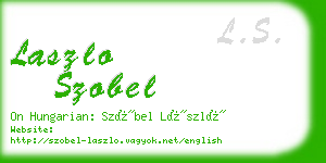 laszlo szobel business card